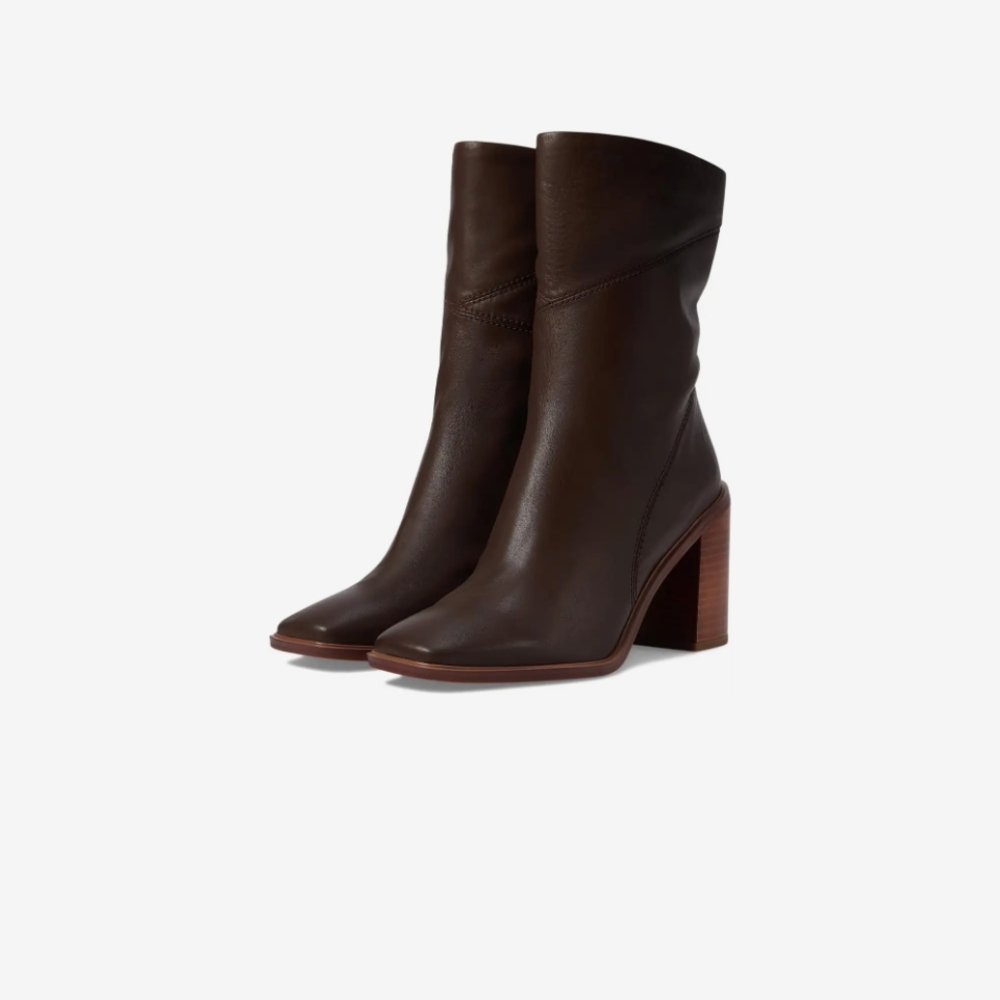 Franco Sarto Dark Brown Heeled Boots